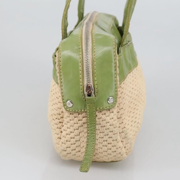 CHANEL Hand Bag Cotton Beige CC Auth - Picture 4 of 16